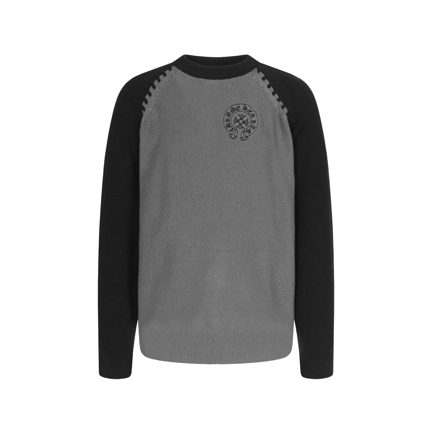 P290 #M903 cross-border model, please do not place an order if you pursue quality - Chrome Hearts/Chrome Hearts spliced Sanskrit horseshoe knitted sweater - High weight, high density and high quality The wool is soft, delicate and skin-friendly, soft and silky to the touch, has excellent warmth and skin-friendly properties - Custom-woven and dyed, no color difference, no matter the fabric or workmanship details, it beats the ordinary version on the market - Hardware zipper accessories are all customized, full of details -Colour: gray with black White and black -Size: S M L XL